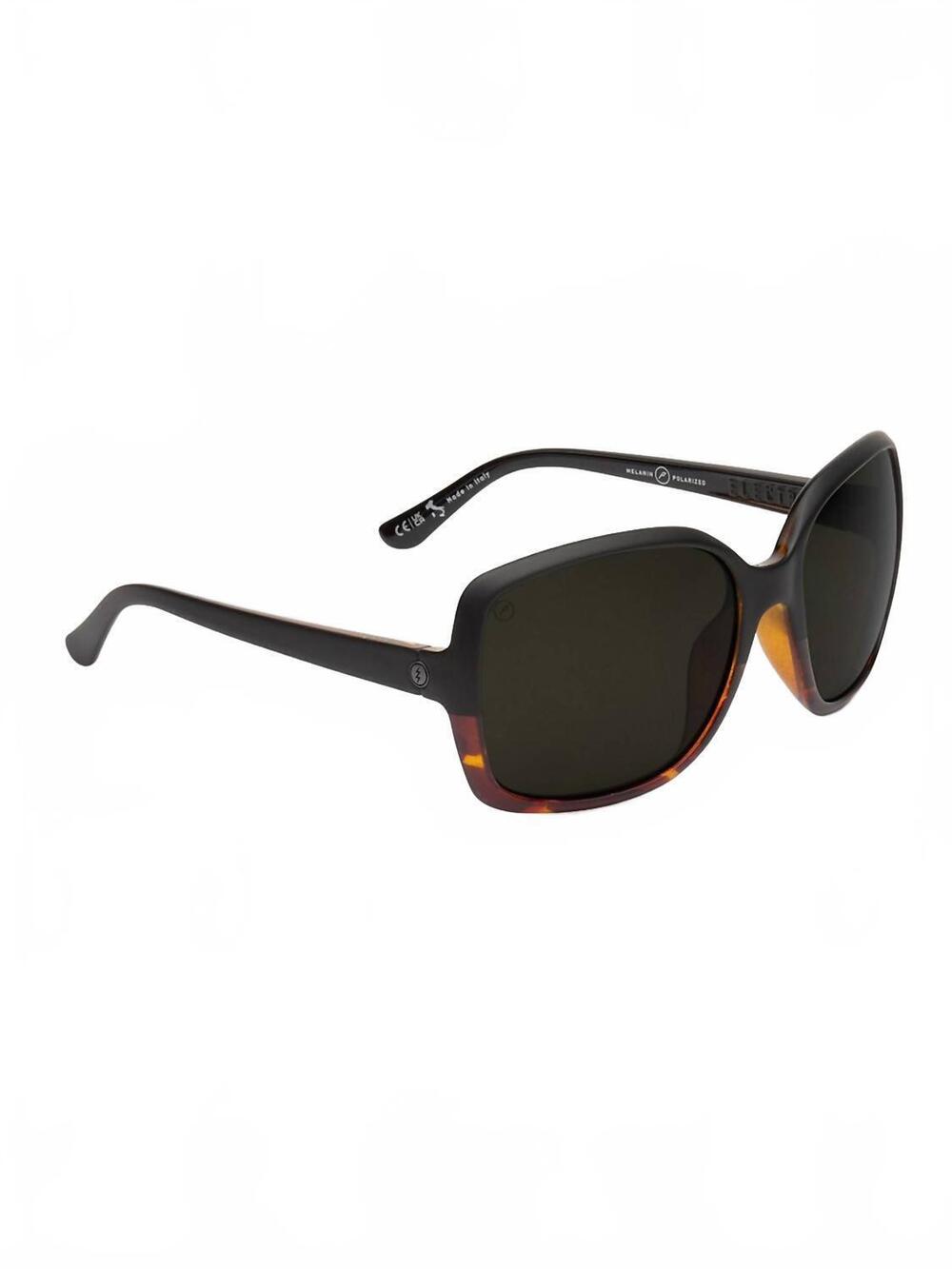 NEW ELECTRIC LABEL women's polarized sunglasses in marin darkside tort / grey po